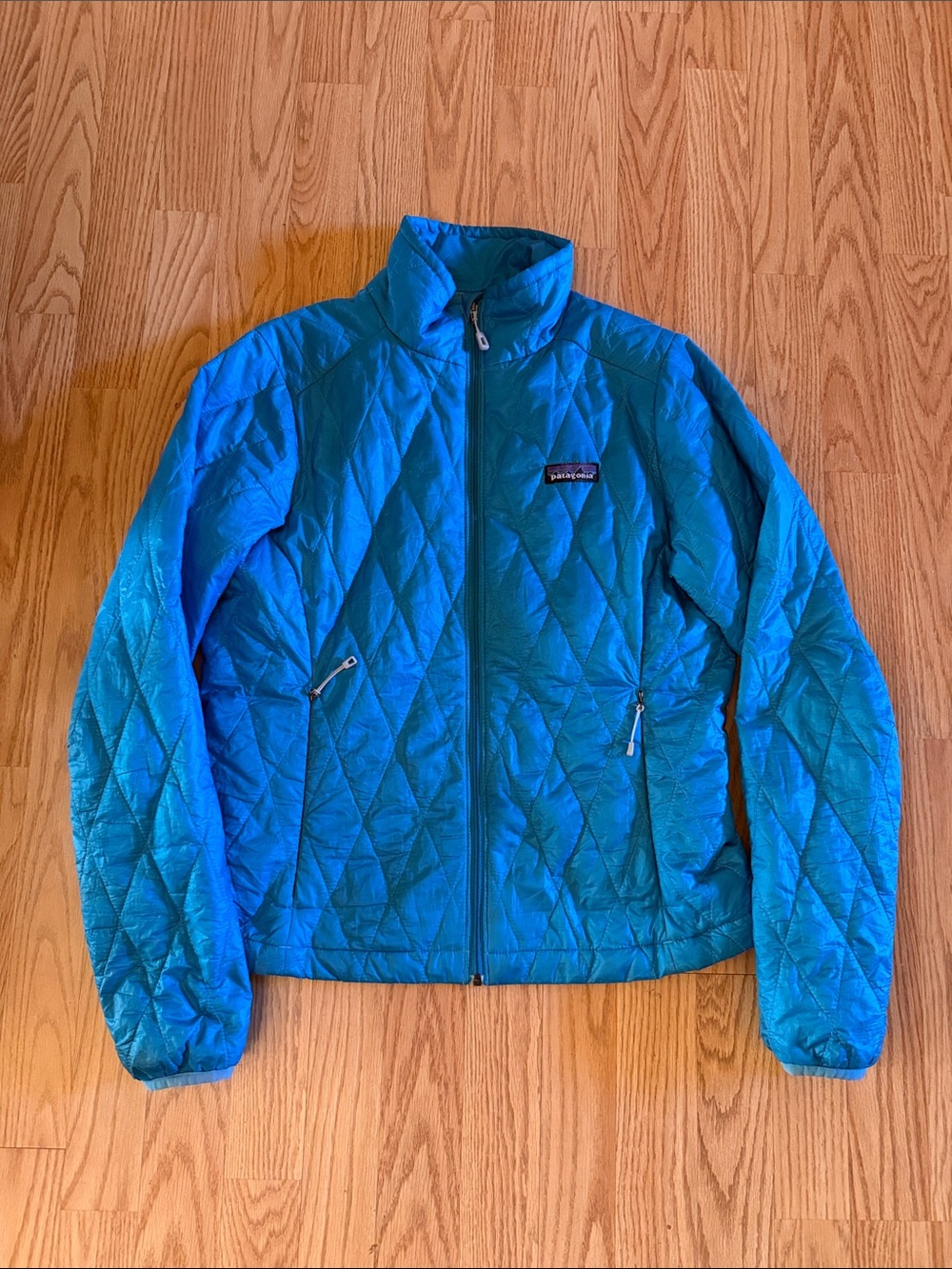 Patagonia Teal Quilted Puffer Jacket - Women's Insulated Zip Front